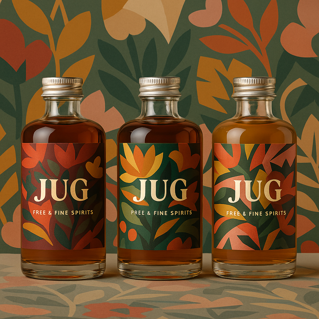 trois bouteilles de rhum JUG