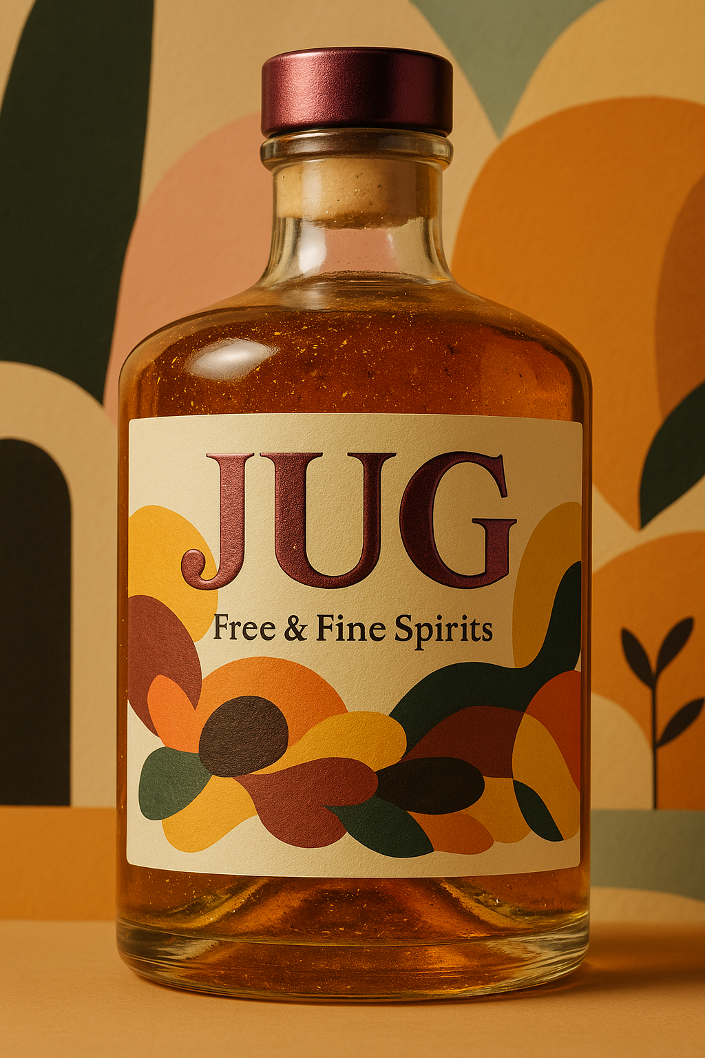 Image conceptuelle d'une bouteille de spiritueux Jug