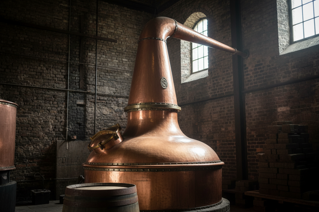 Photo d'un alambic à whisky traditionnel