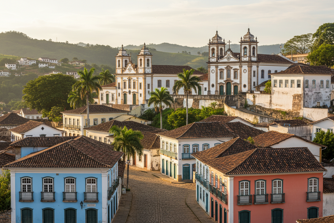 Photo d'un paysage urbain de ville bresilienne historique
