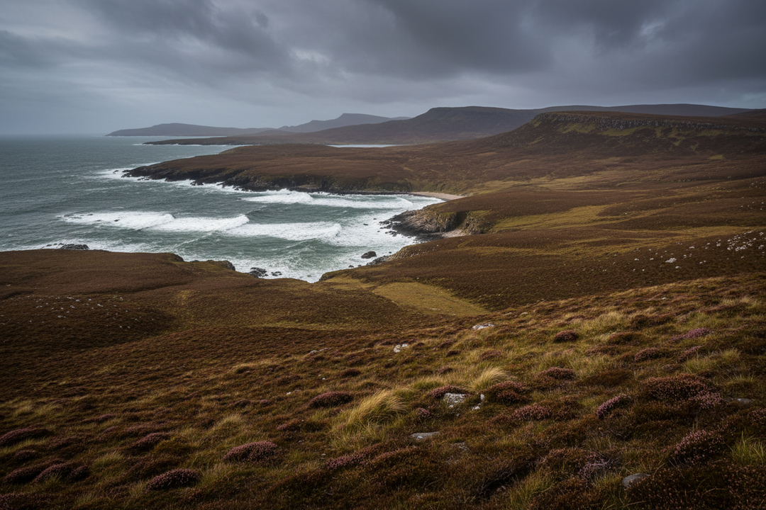 Photo d'un paysage cotier écossais