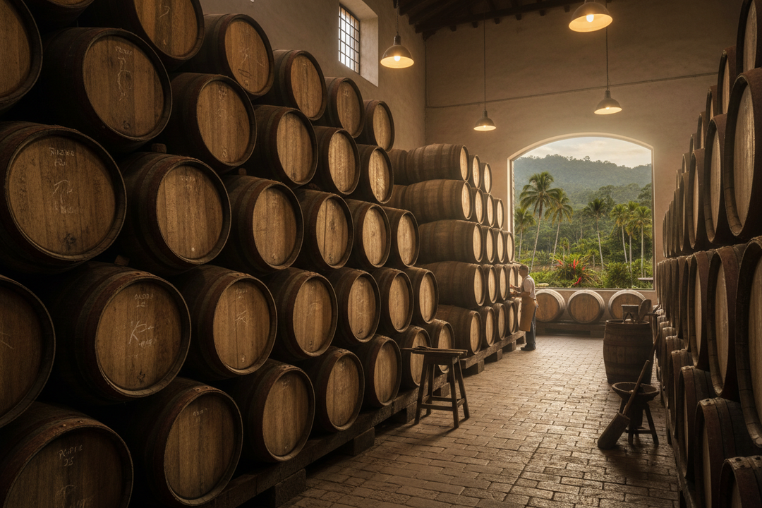 Futs de rhum en solera au Panama